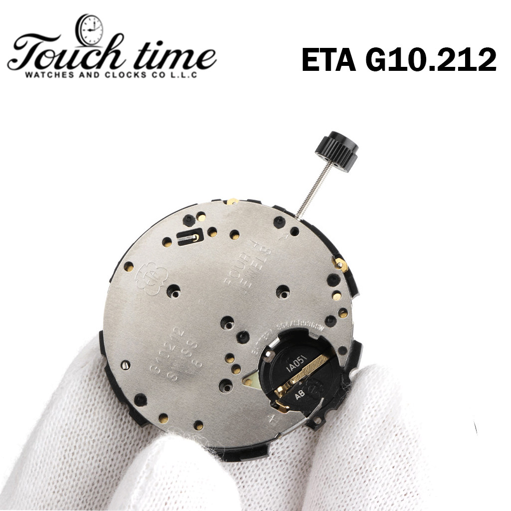 ETA G10.212 AB-Quartz Movement-White Date Disk At 4-Horizontal-4 Jewels-3 Hands.