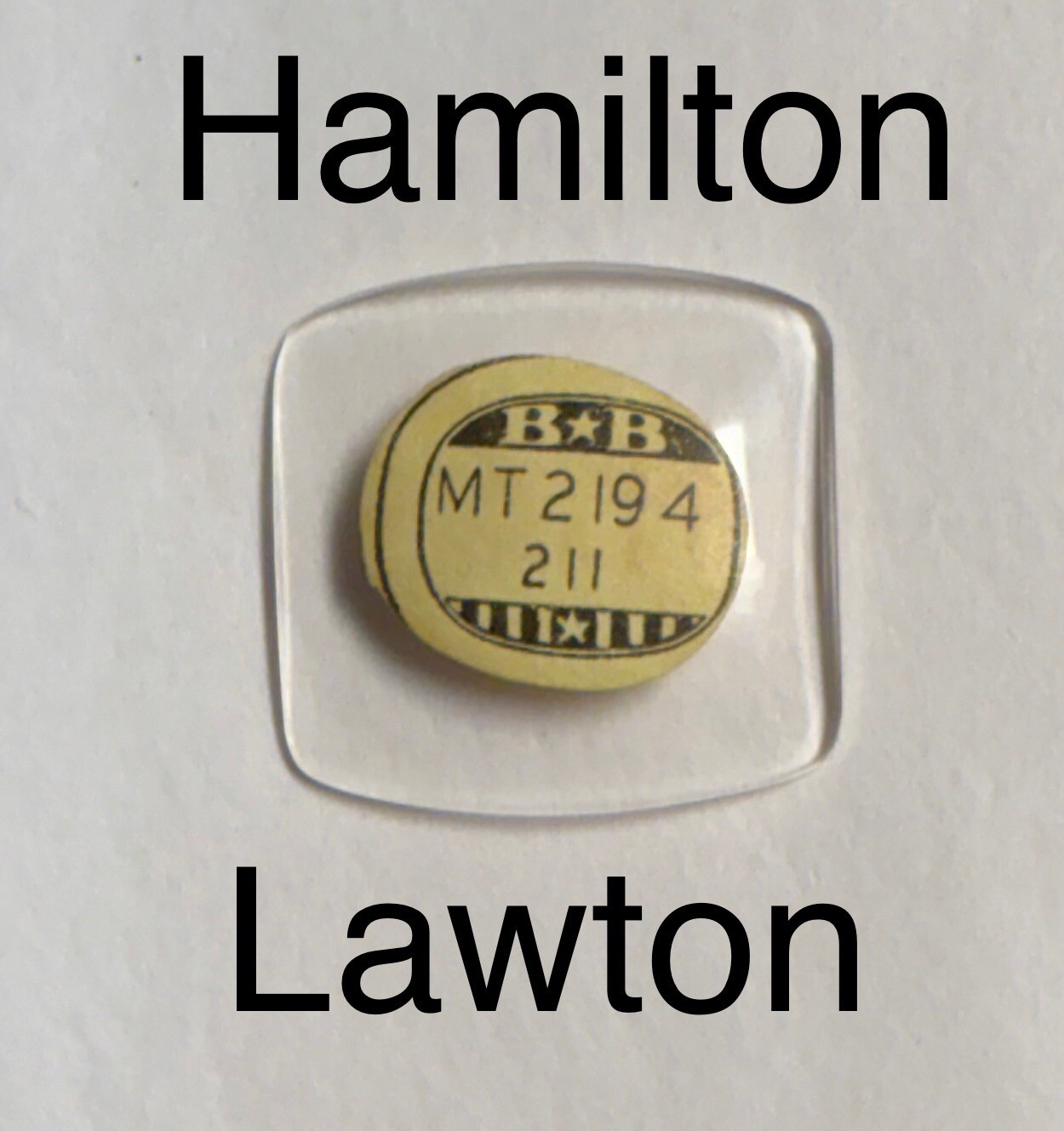 NOS Vintage 1950s Hamilton Lawton Glass Watch Crystal