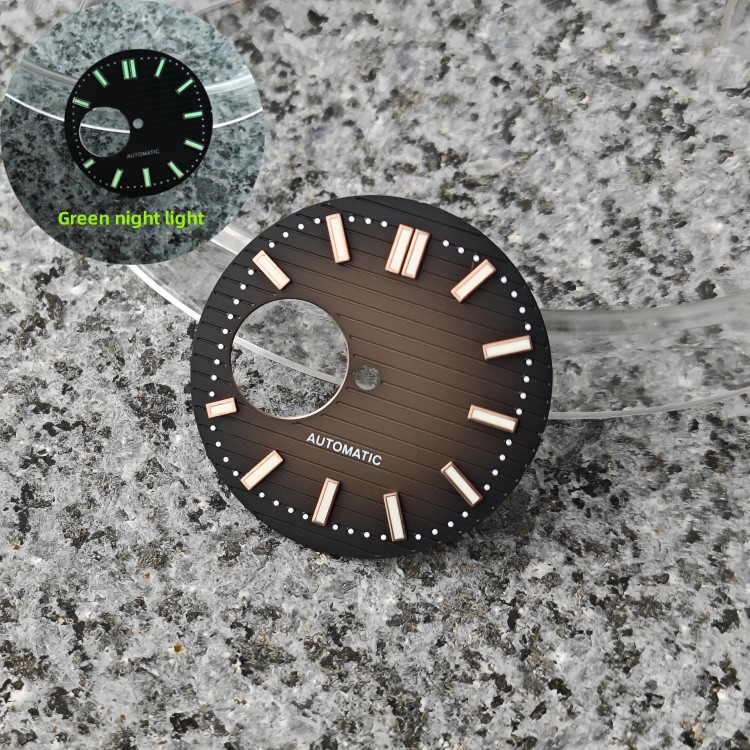 NH38 dial 29.8mm skeletonized coffee green lume fit NH35-NH38-NH36-NH70 movement