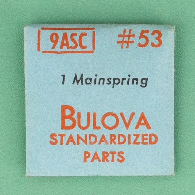 Genuine Bulova Part 53 Mainspring 9ASC 9ARC 10BRC 10CMC 10CSC NOS 0185