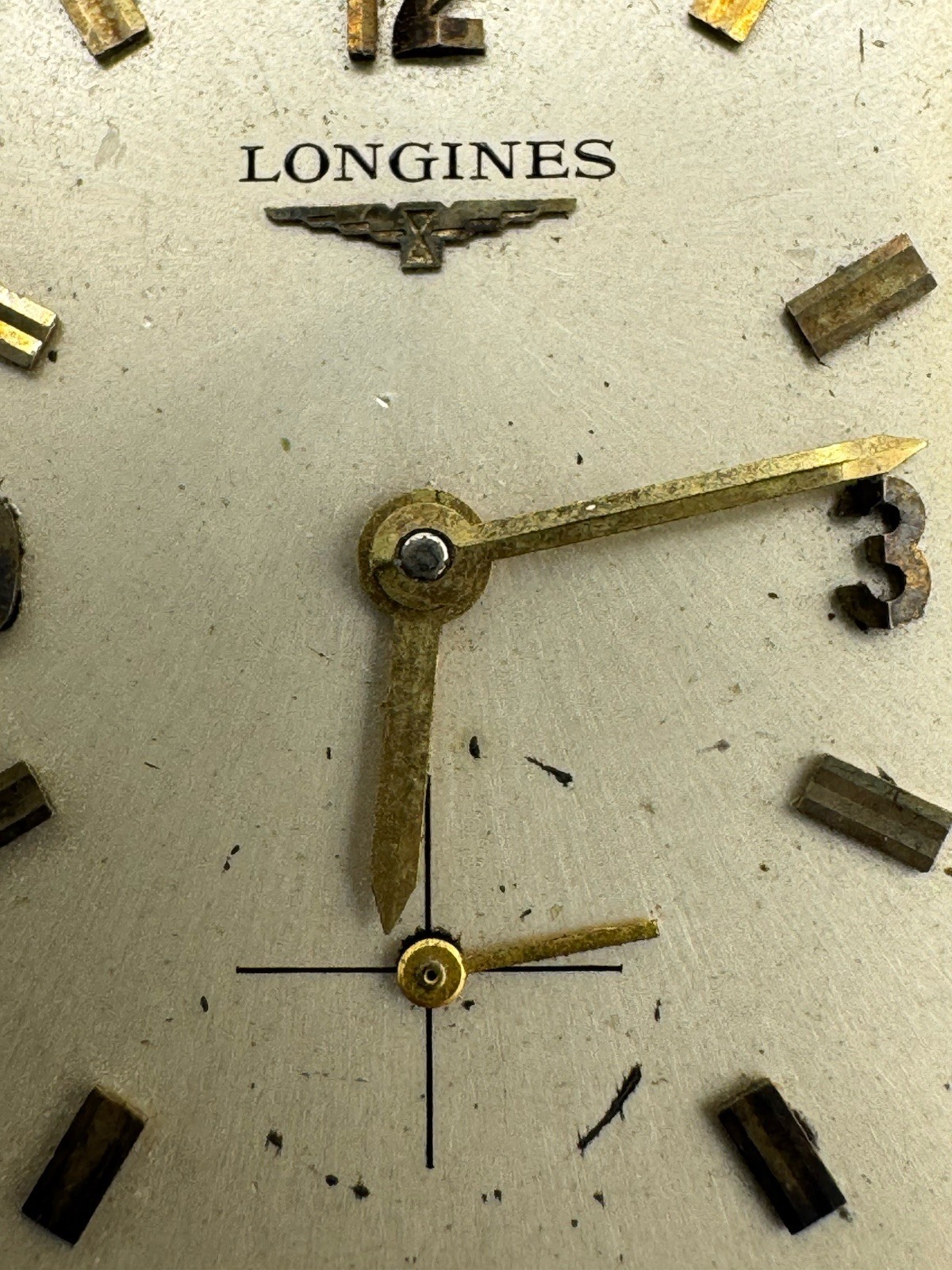 Vintage Longines Cal 370 Wristwatch Movement For Parts Or Repair