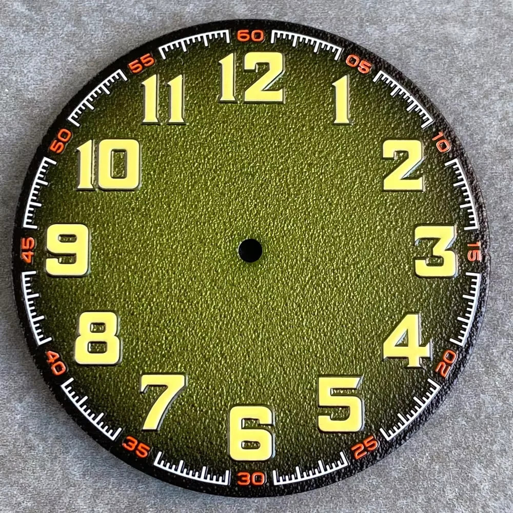 Tandorio 40.5mm Matte Watch Dial Replacement Parts Fit NH35 NH36 ETA2824 PT5000
