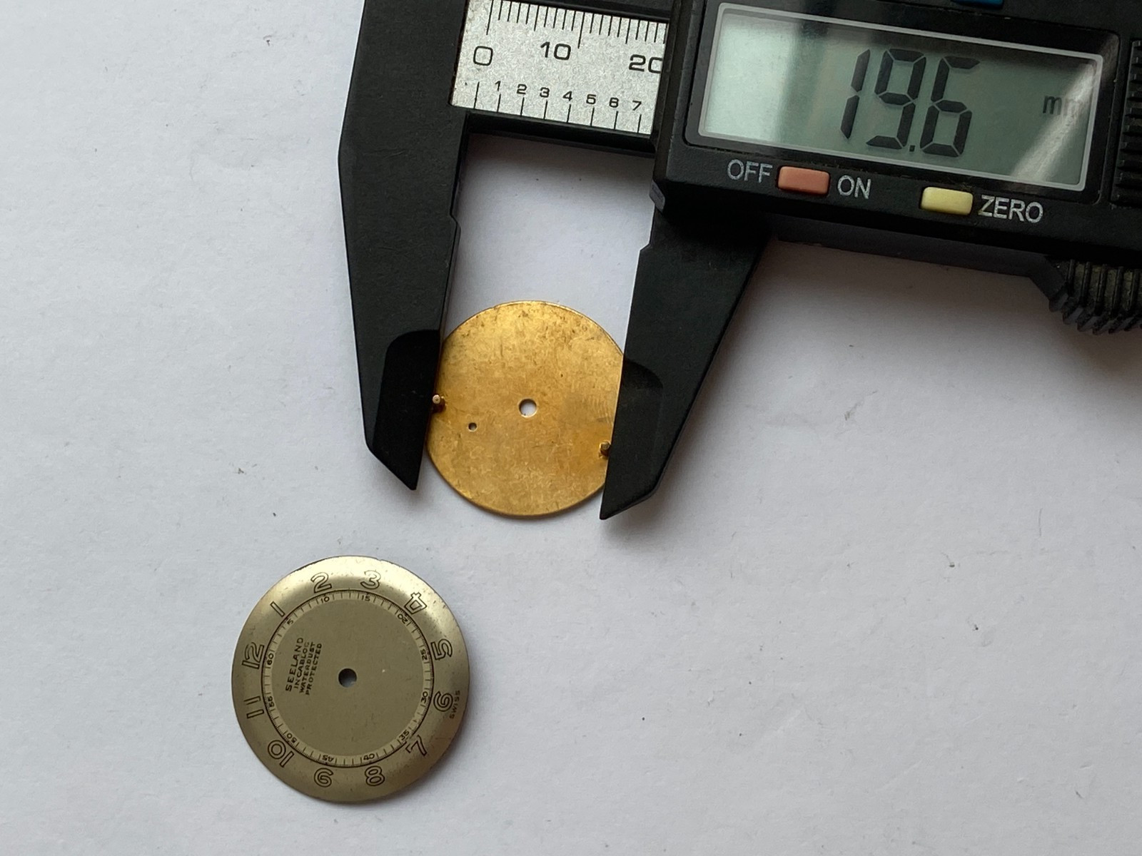 WRIST WATCH DIAL PARTS LOT OF 2 SEELAND