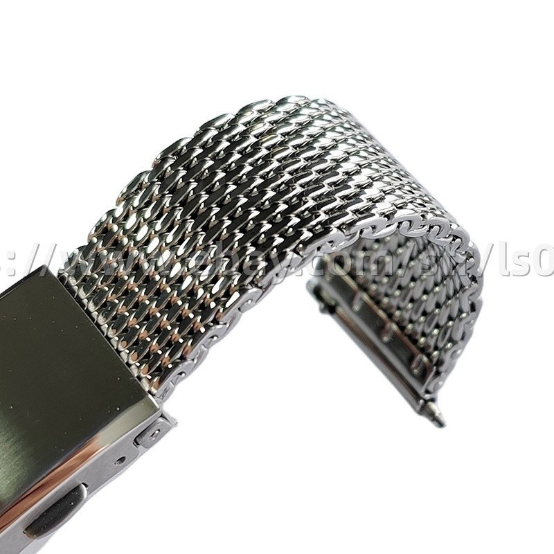 High Quality 20mm 316L Stainless Steel Mesh Watch Band Strap Bracelet Adjustable