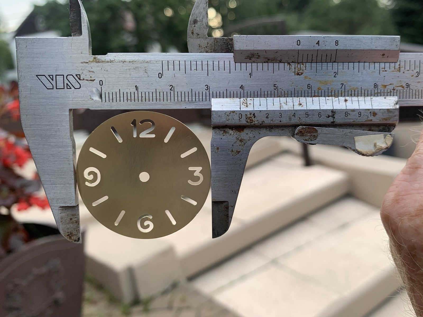 PAM skeleton / Ø 39 mm – watch dial , engraved / brass