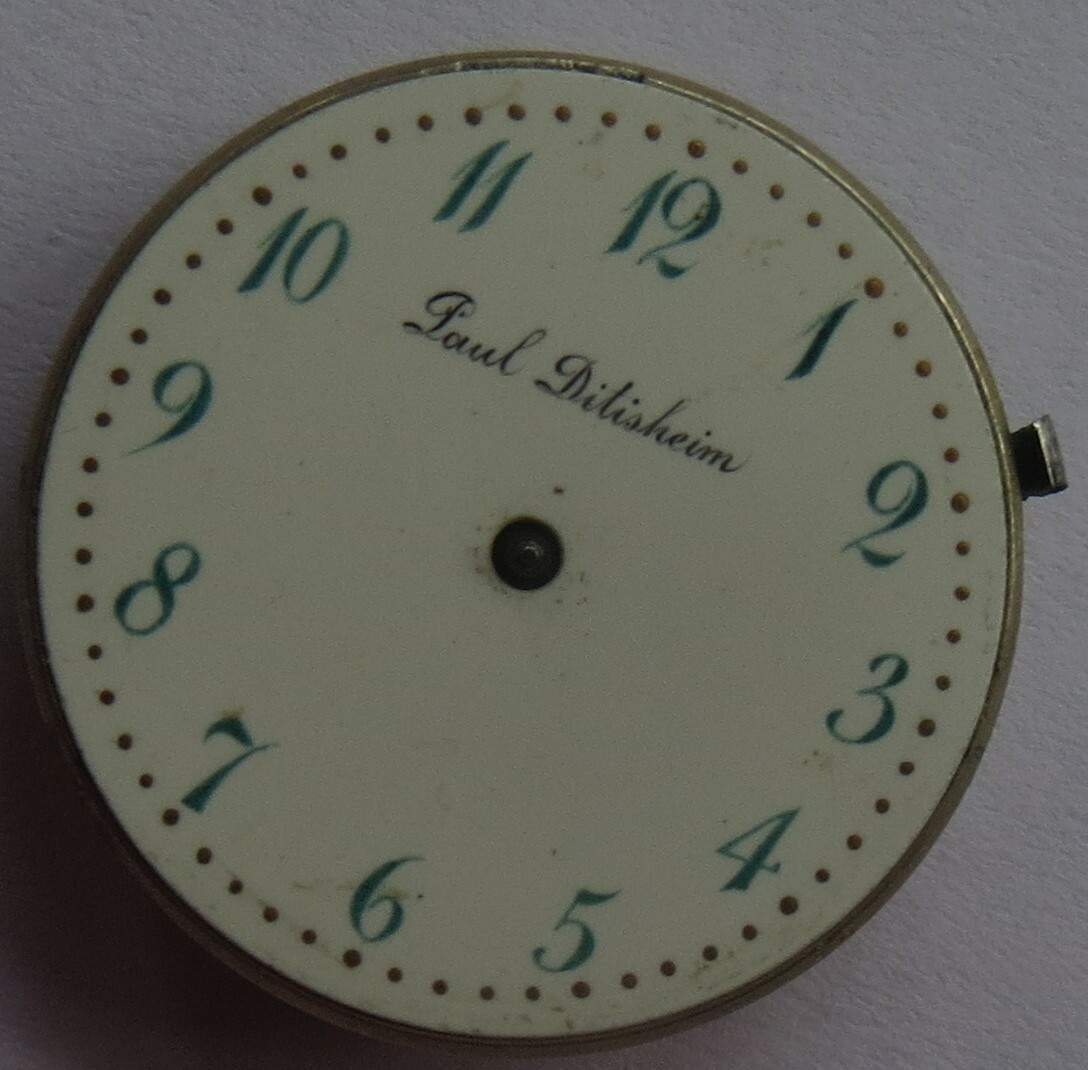 Paul Ditisheim pocket watch movement & enamel dial stem to 3 23,5 mm in diameter