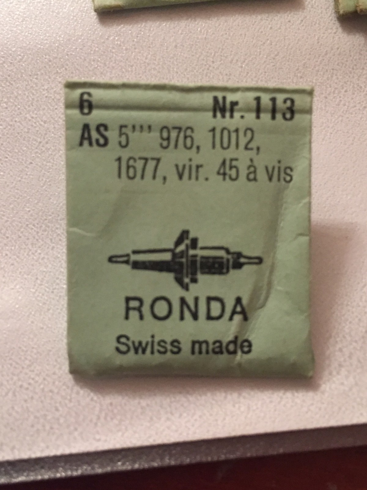 AS 976 1012 1677 balance axle balance staff balance axle vir. 45 a screw