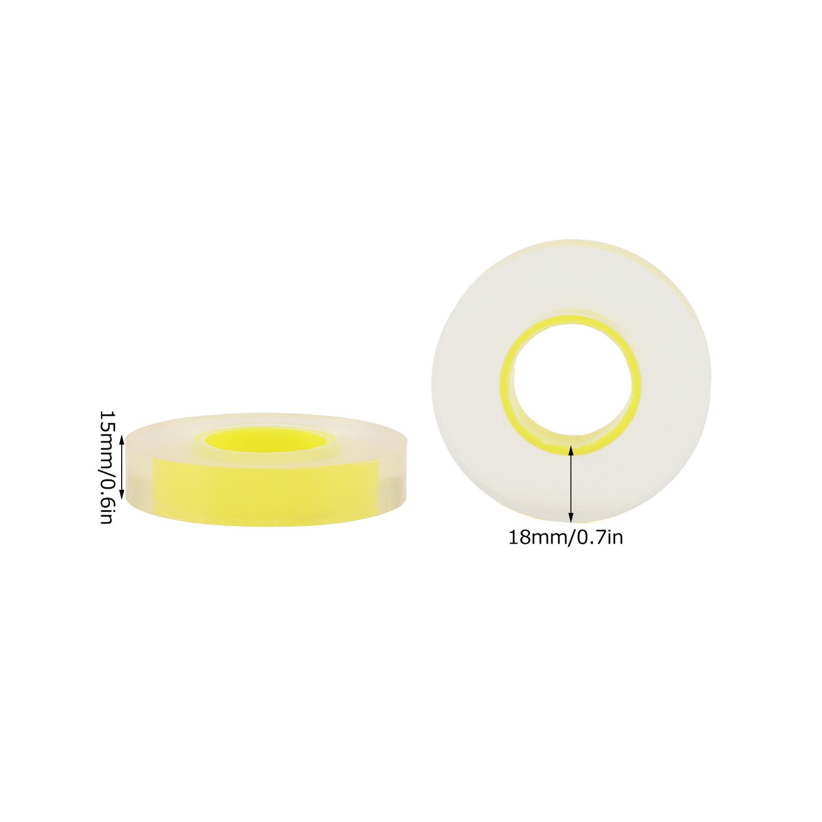 15mm Watch Strap Scratch Resistant Protective Film Yellow