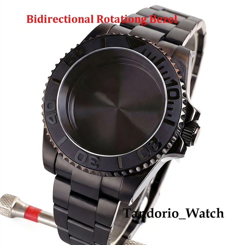 40mm Bi-directional Rotating Belze Diver Watch Case For NH34 NH35 PT5000 Miyota