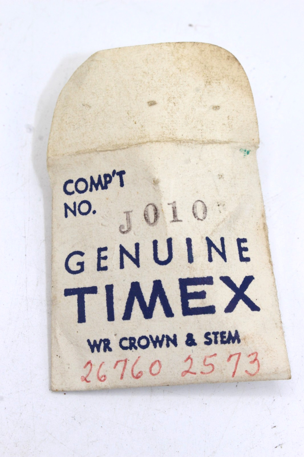 2 Genuine Timex J010 Gold Finish Crown and Stem