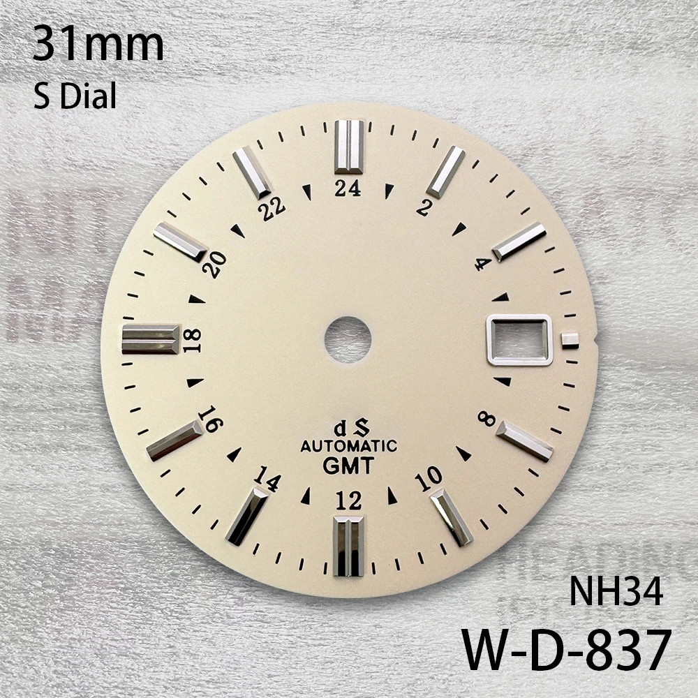 31mm S/GS Logo Dial GMT Dial Fit NH35/NH36/4R/7S Movement Watch Accessories