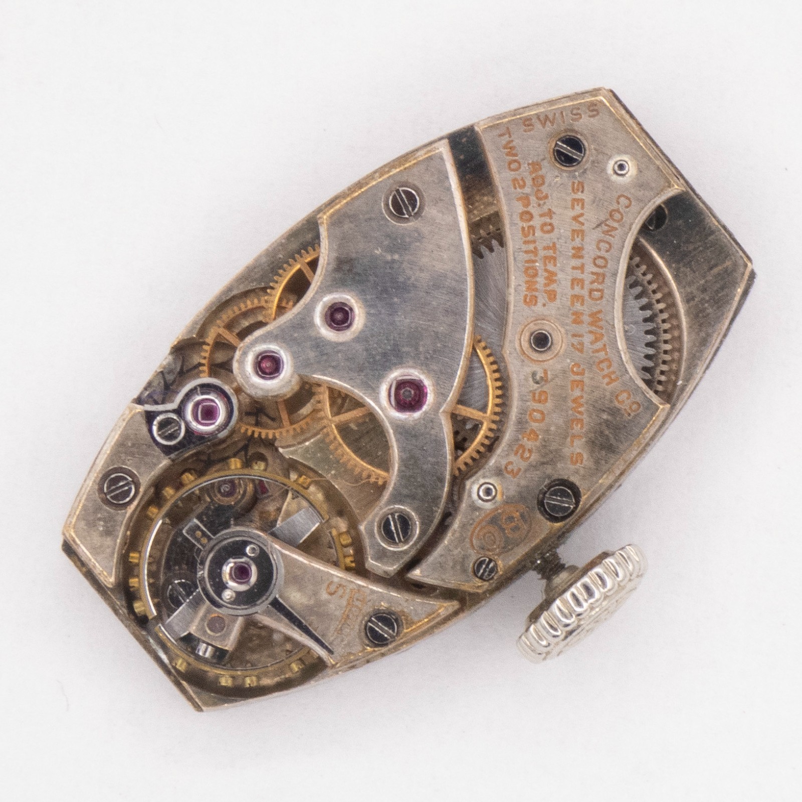 Vintage Concord 13 x 22.4 x 4.4 mm 17-Jewel Wristwatch Movement