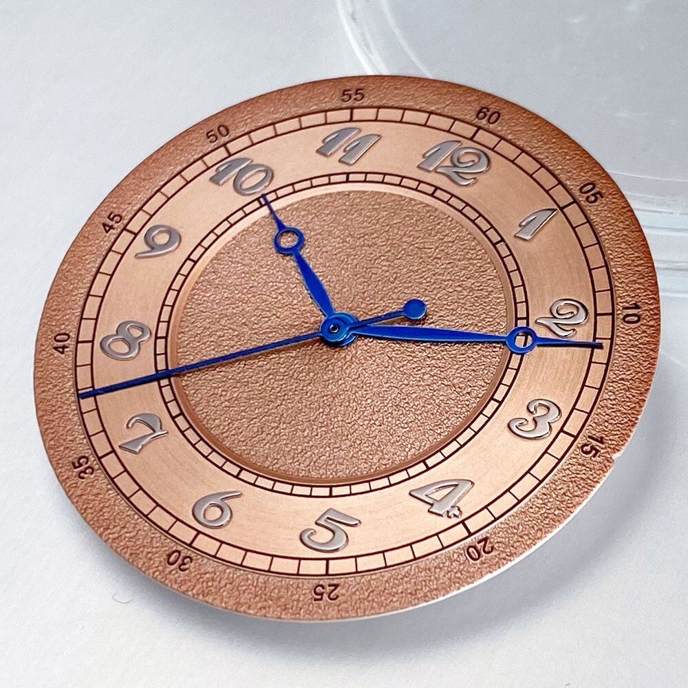 33.5mm Blue Arabic Numerals Matte Watch Dial Face For NH35 NH36 ETA2824 Movement