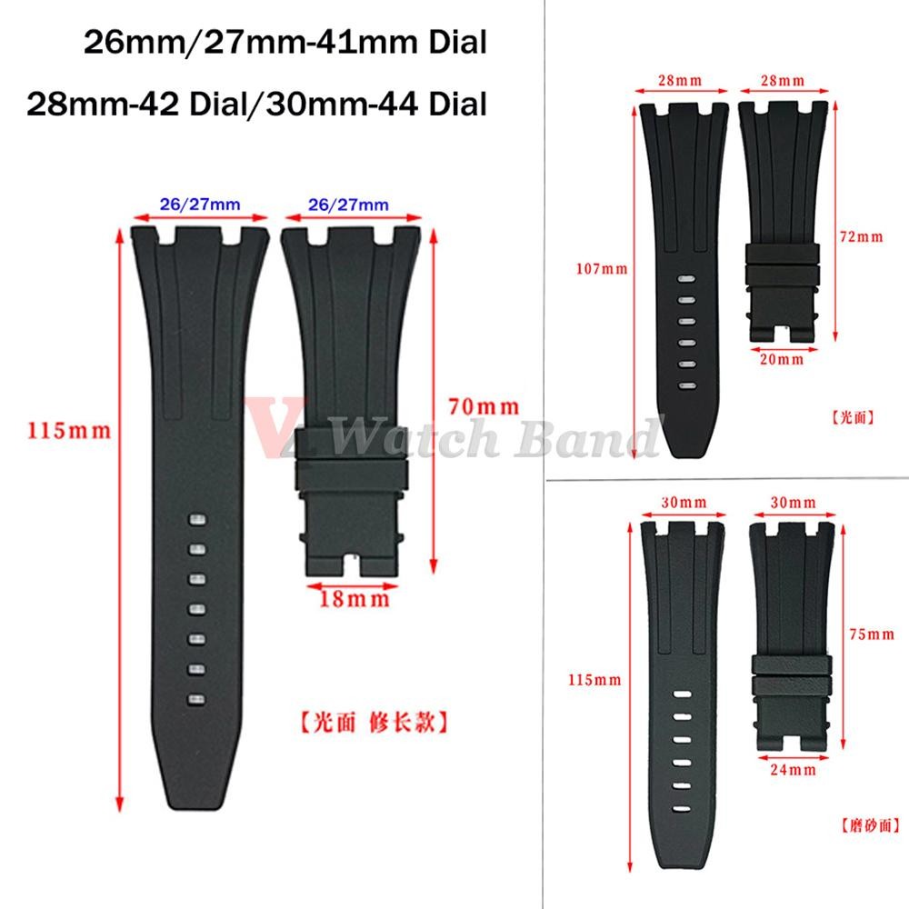27/28/30mm Silicone Watch Band Strap for Ap Royal Oak Offshore 15703 Sport NEW