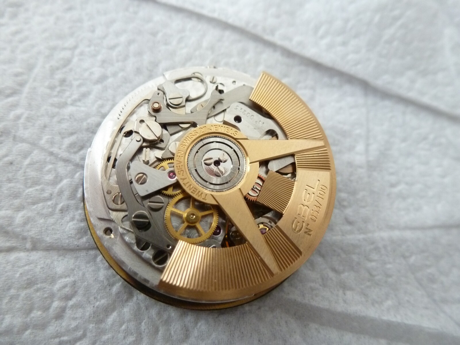 Ebel 1911 BTR Chronograph Cal 139 1215787 New Condition rare gold Rotor working