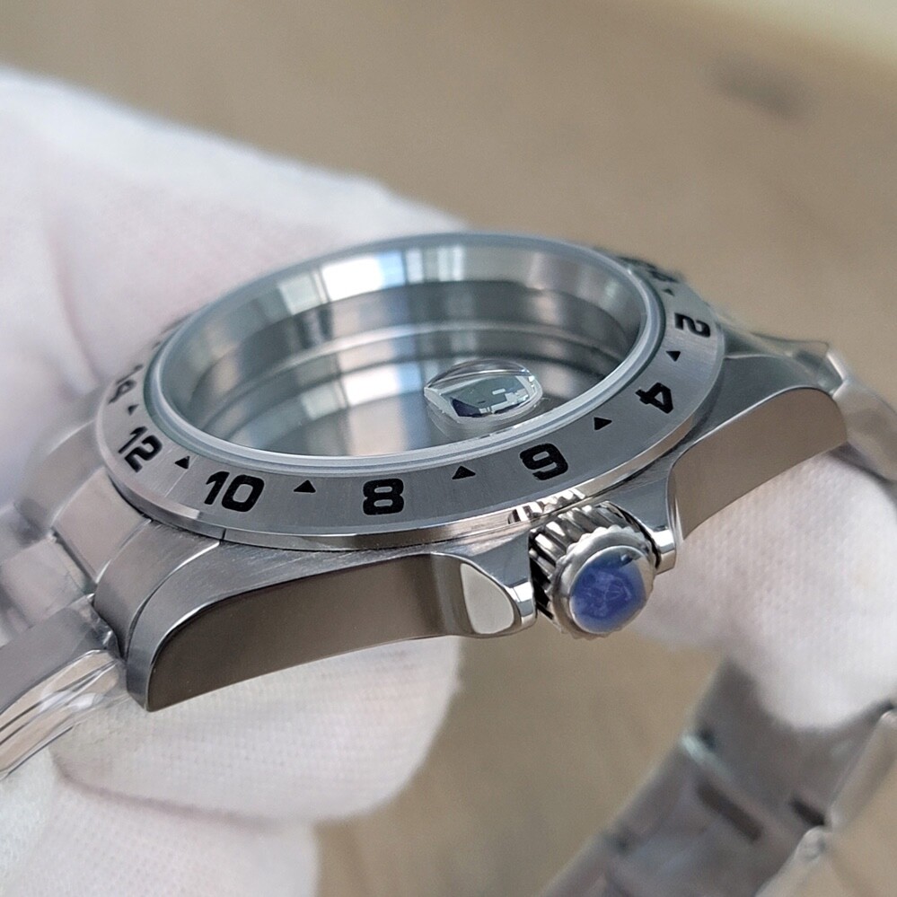 39mm Solid Stainless Steel Silver Watch Case(Date) + Bracelet NH35/36