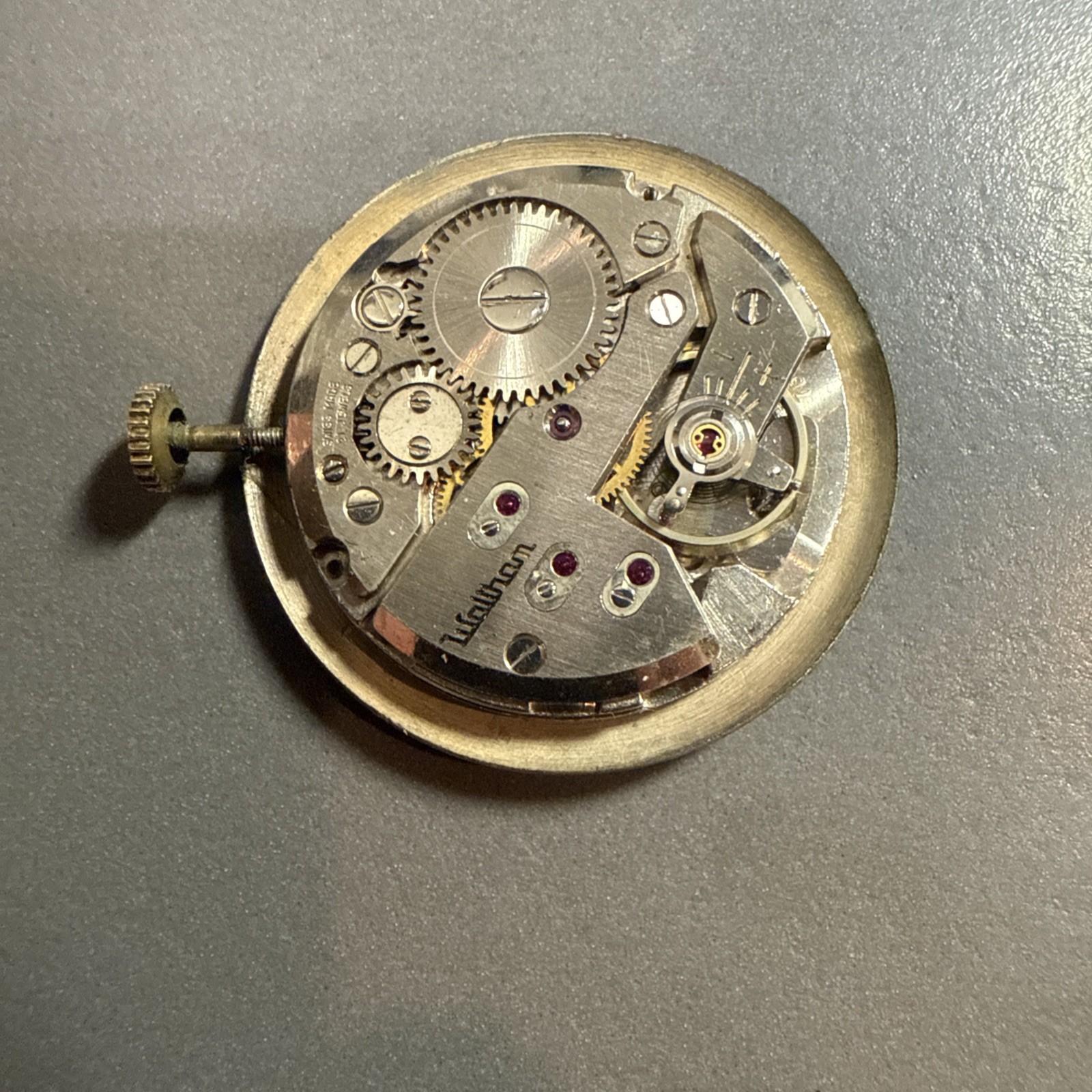 vintage Waltham 21 jewels mechanical watch dial and movement (Hands Function)