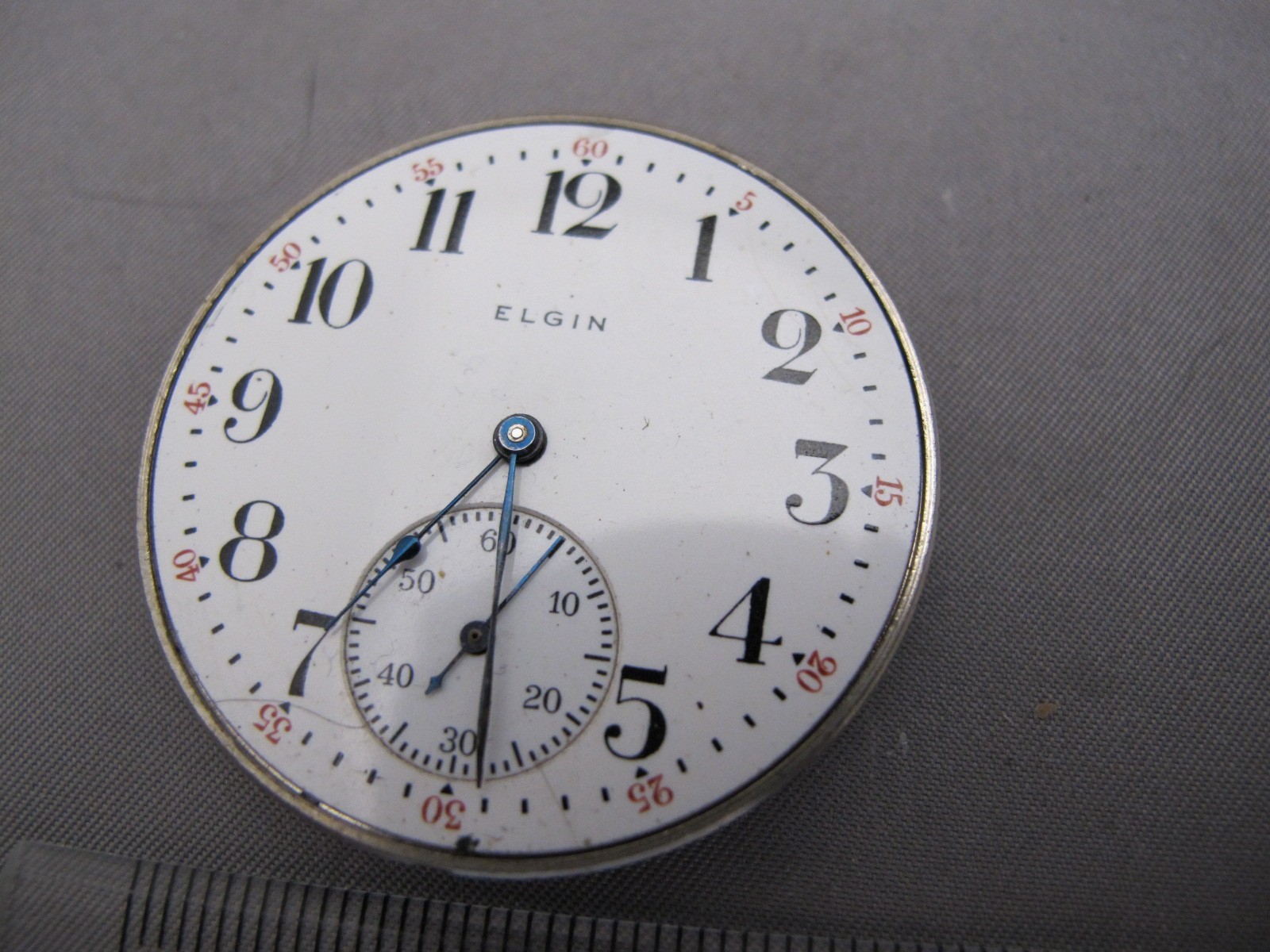 ELGIN Grade 315 Model 3 12S 15J Pocket Watch Movement-3/4 Plate-1918 #20262736