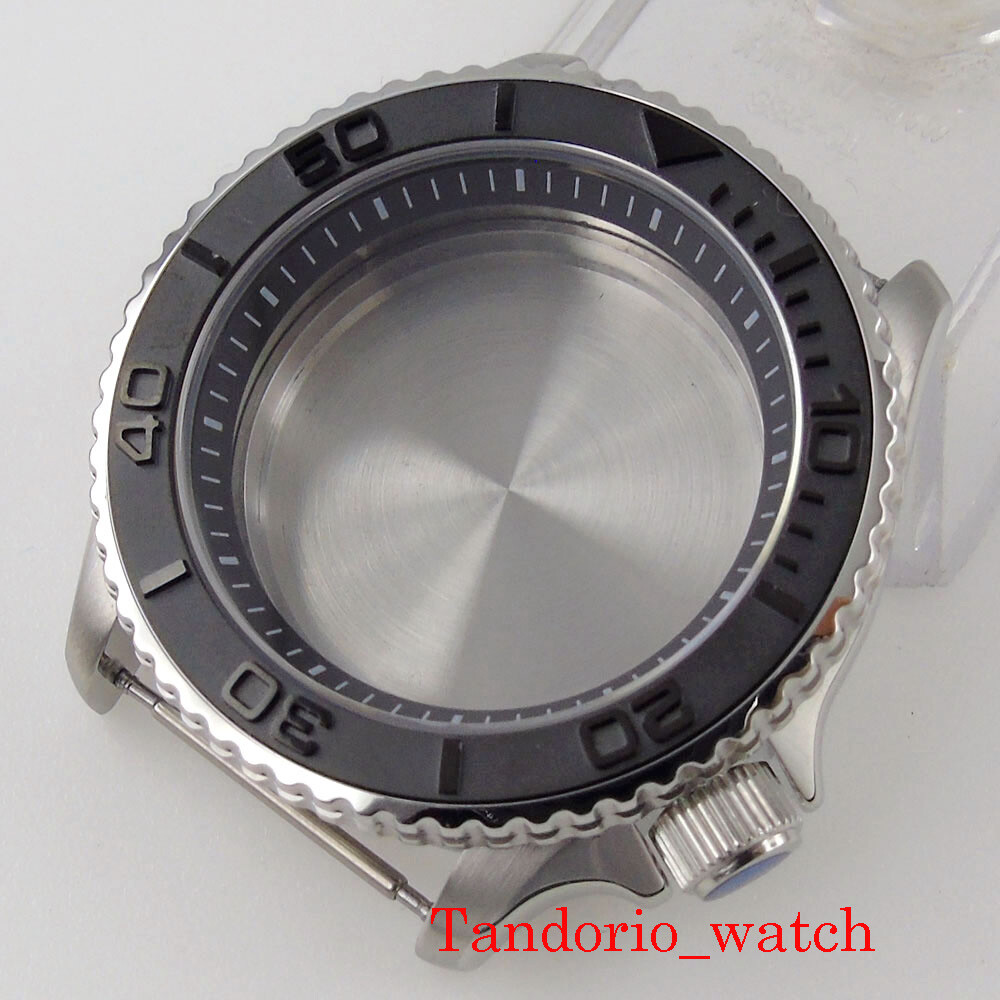 41mm Watch Case Parts Sapphire Glass Steel Insert Fit NH34A NH35A NH36 SKX007