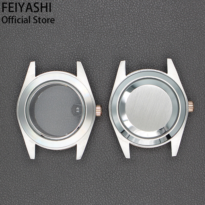 36mm/39mm Explorer Watch Case Exhibition back cover For nh35 8215 Movement 10ATM
