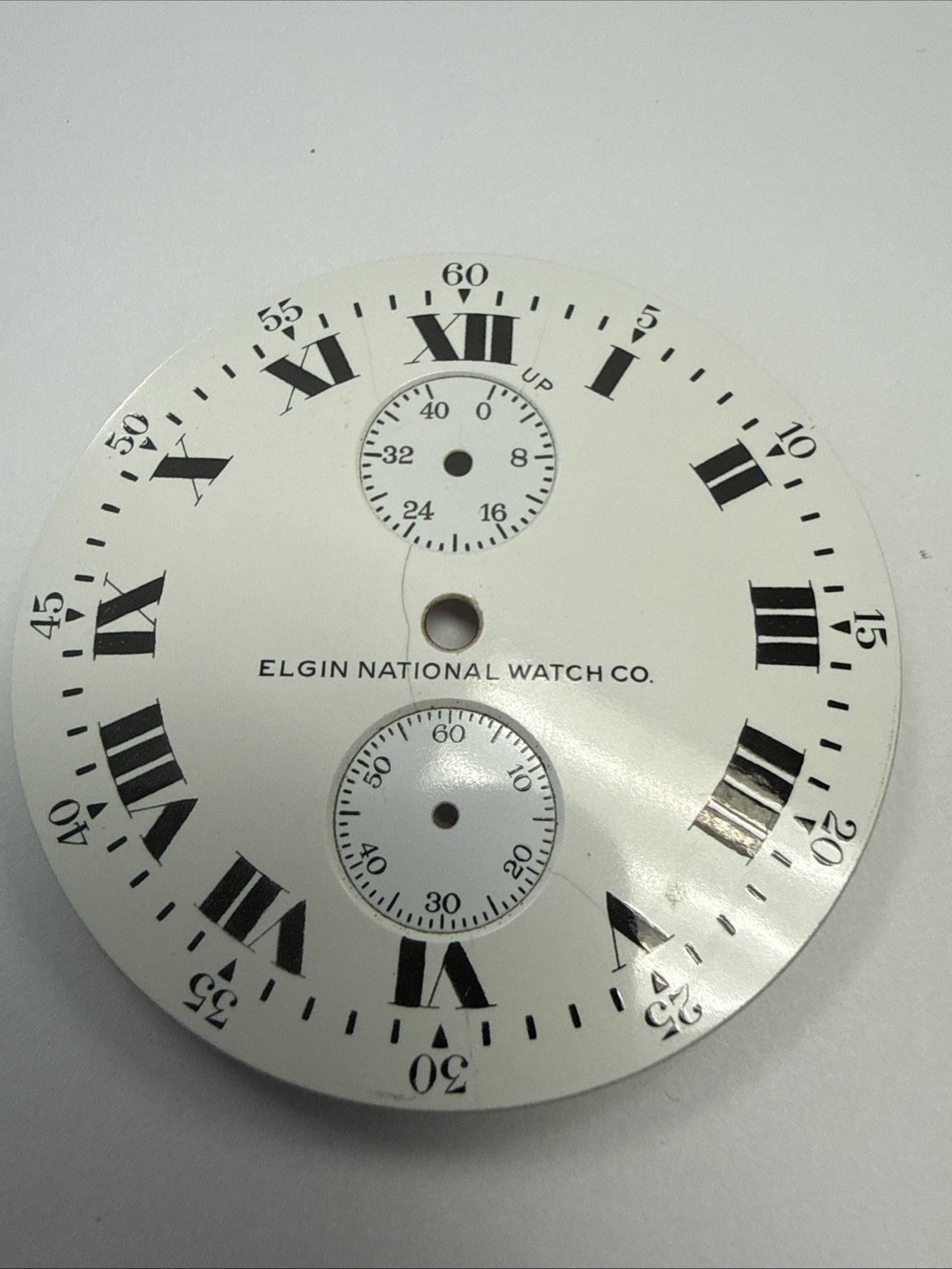 Elgin Deck Watch Marine Chronometer Up/Down Indicator 53mm Dial Not Perfect