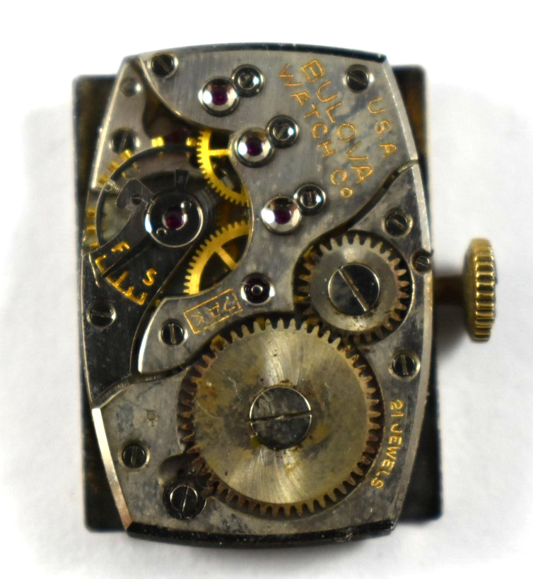 Vintage Bulova Manual Wind 21J 7AK Wrist Watch Movement lot.fg