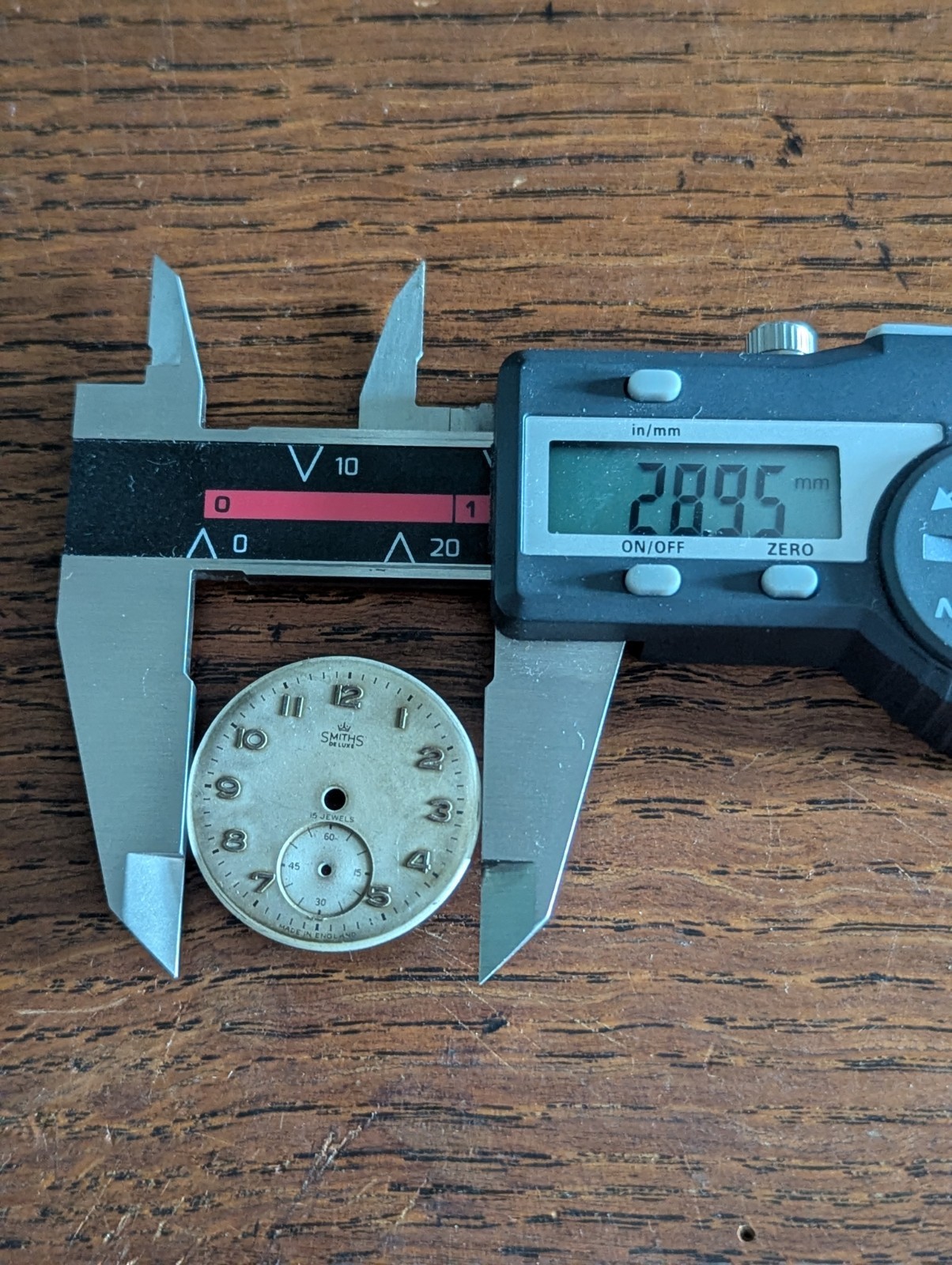 Smiths DeLuxe Watch Dial, Everest Range, Good Condition, 29mm #P25