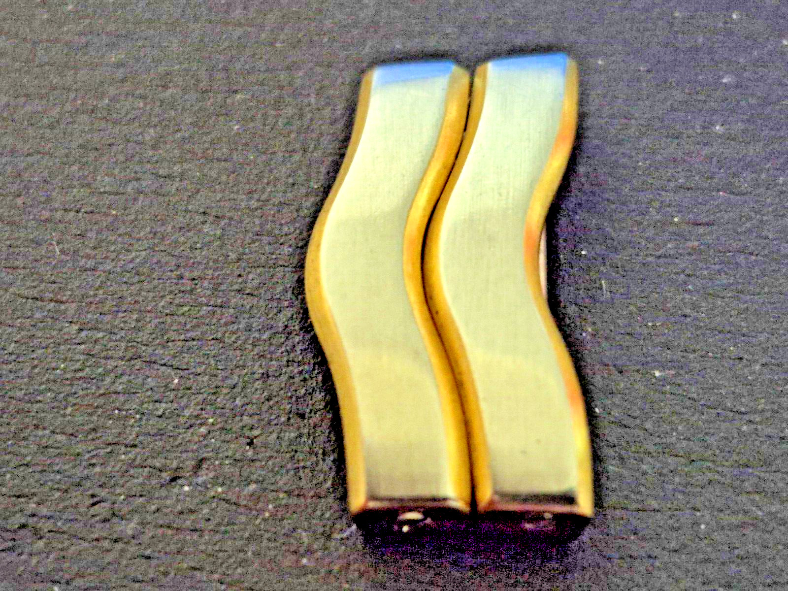 2 EBEL Classic Wave 20.5mm Extra Replacement Link Stainless Steel and Gold & Pin