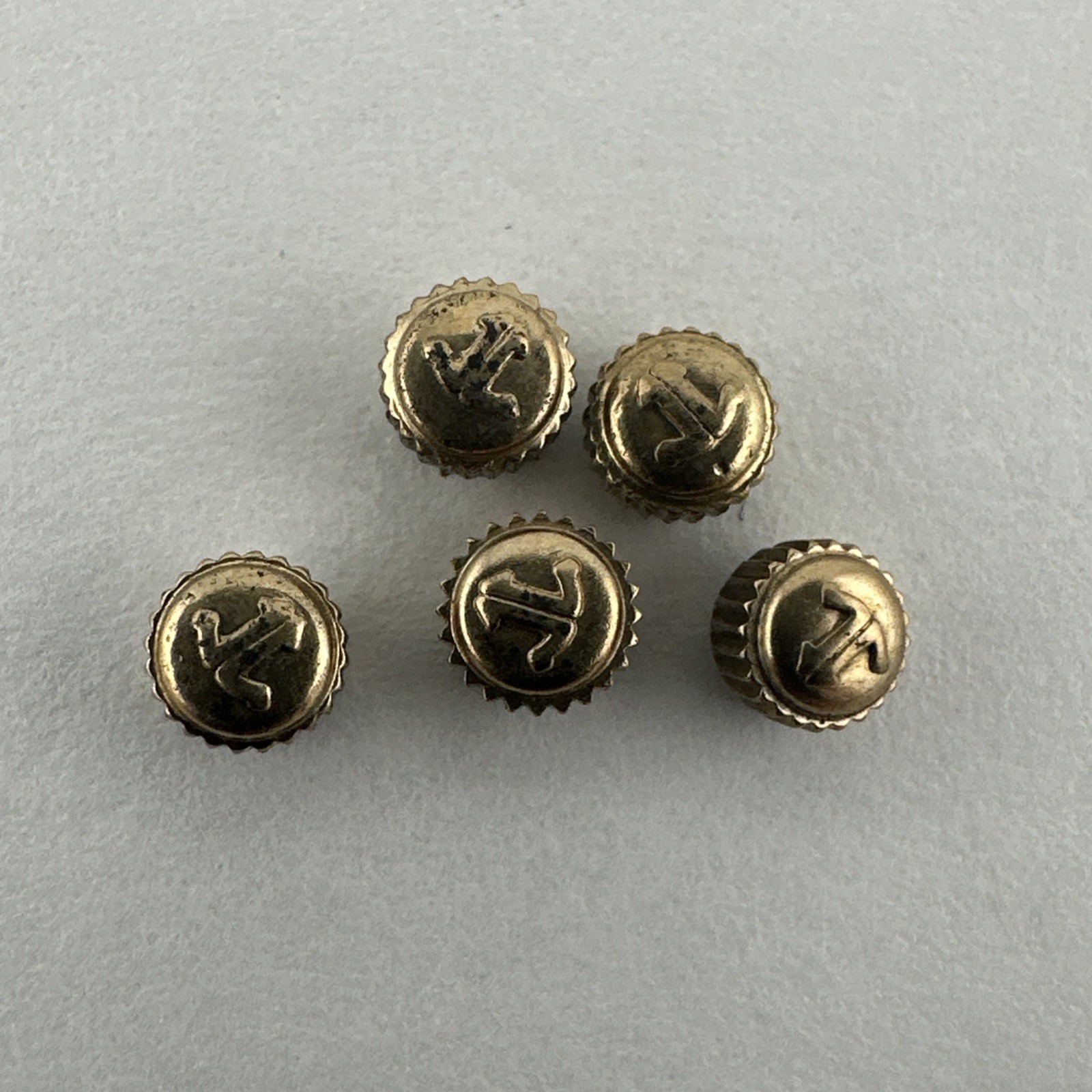 Jaeger LeCoultre Lot of 5 Vintage Gold Filled 1940s – 1960’s Watch Crowns 3.8mm