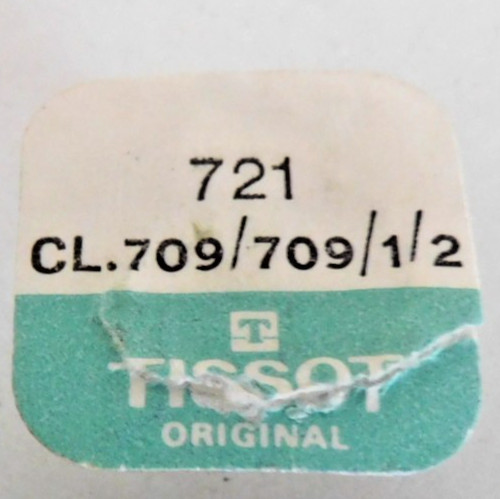 TISSOT 709 PART #721 COMPLETE BALANCE WHEEL. OPEN NEW OLD STOCK