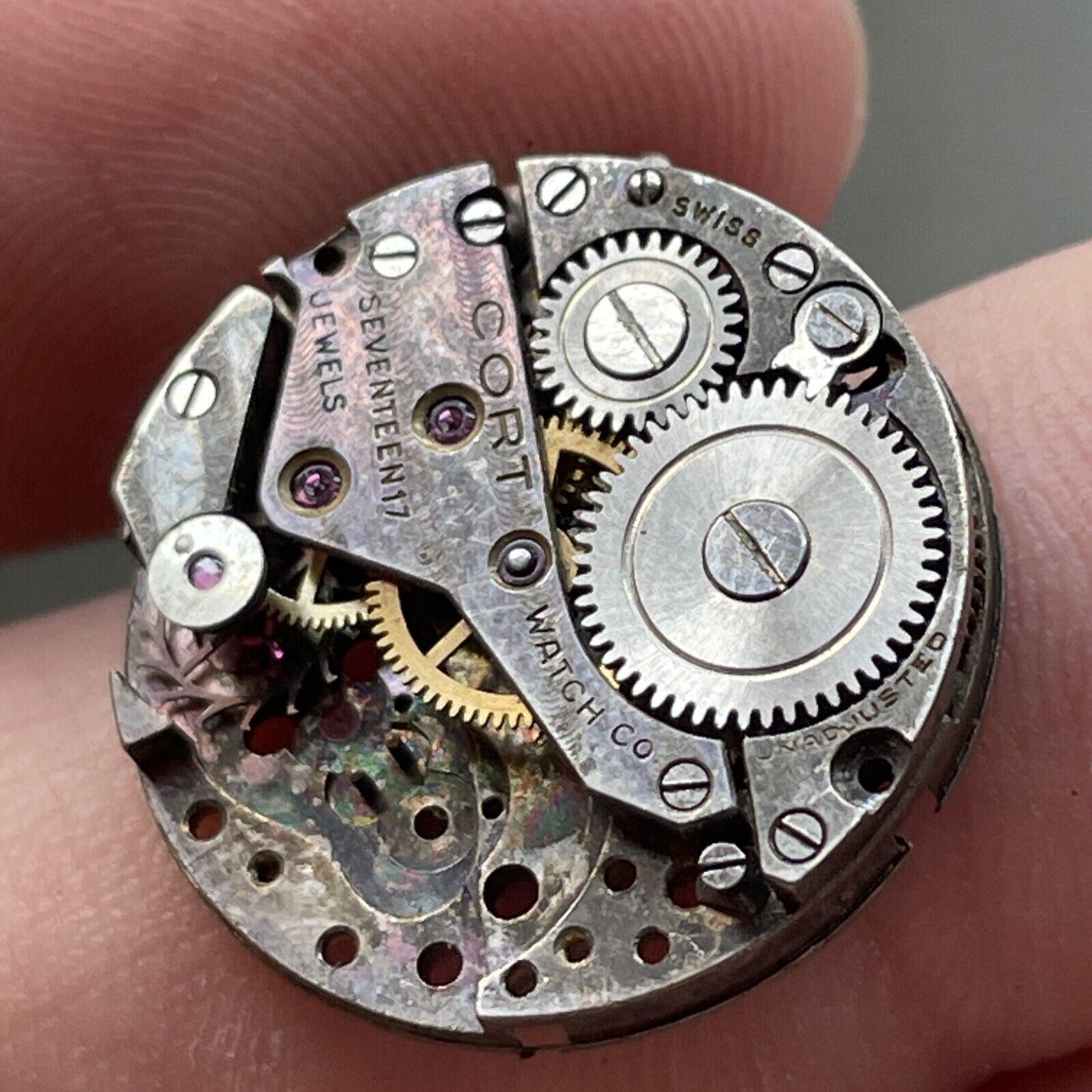 VTGV Cort Watch Co. 17 Jewels Swiss Unadjusted Movement