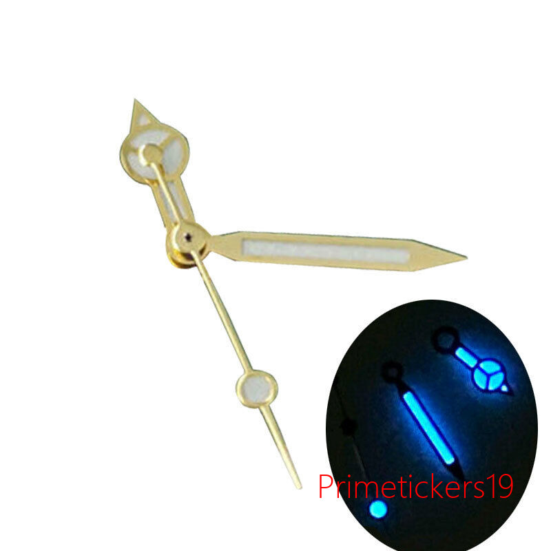 Blue/Green Lume Silver/Gold/Rose Gold Watch Hands Fit NH35 NH36 ETA2824 Miyota82