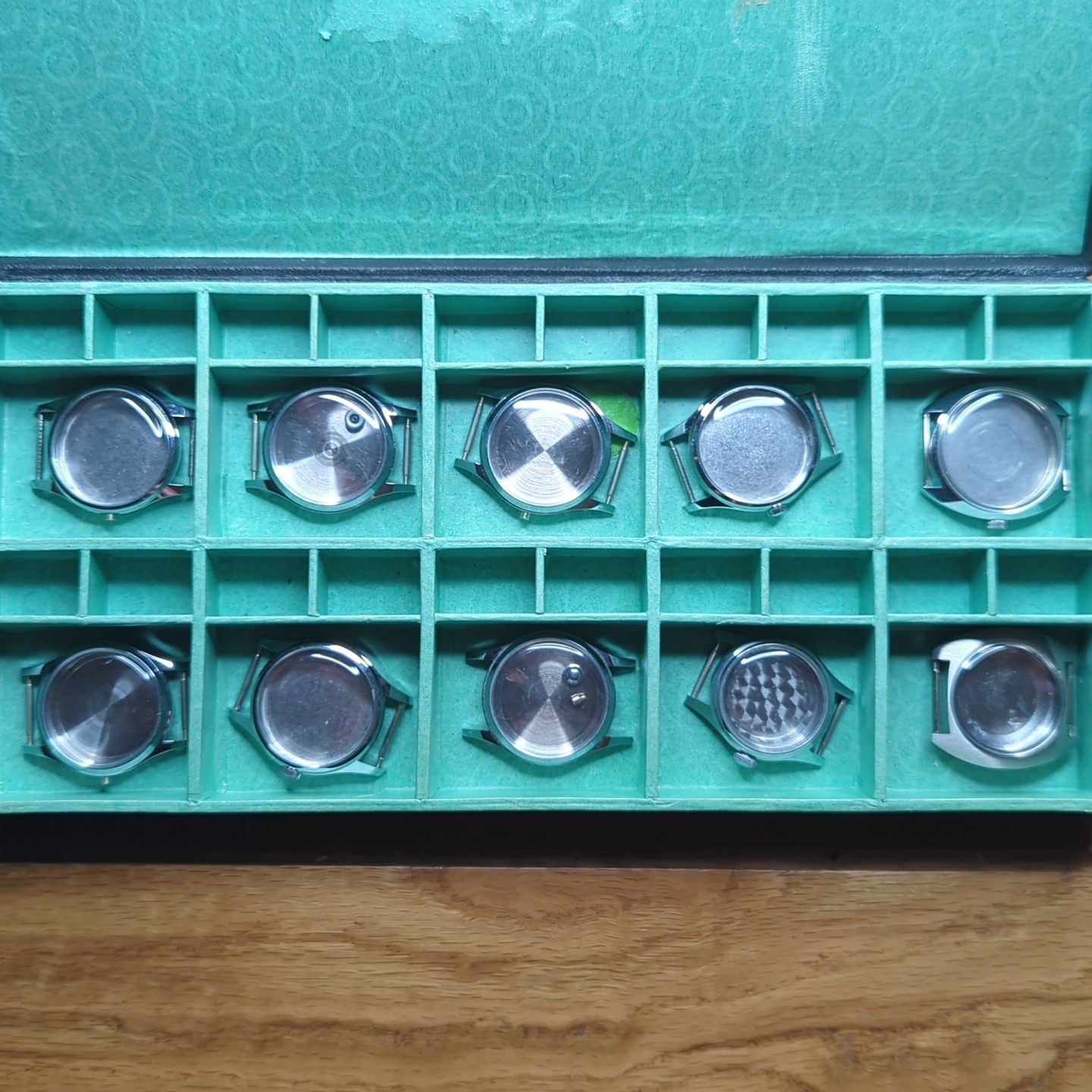10 x 1960s NOS Swiss Made Mens Watch Cases, Mixed inc Waterproof