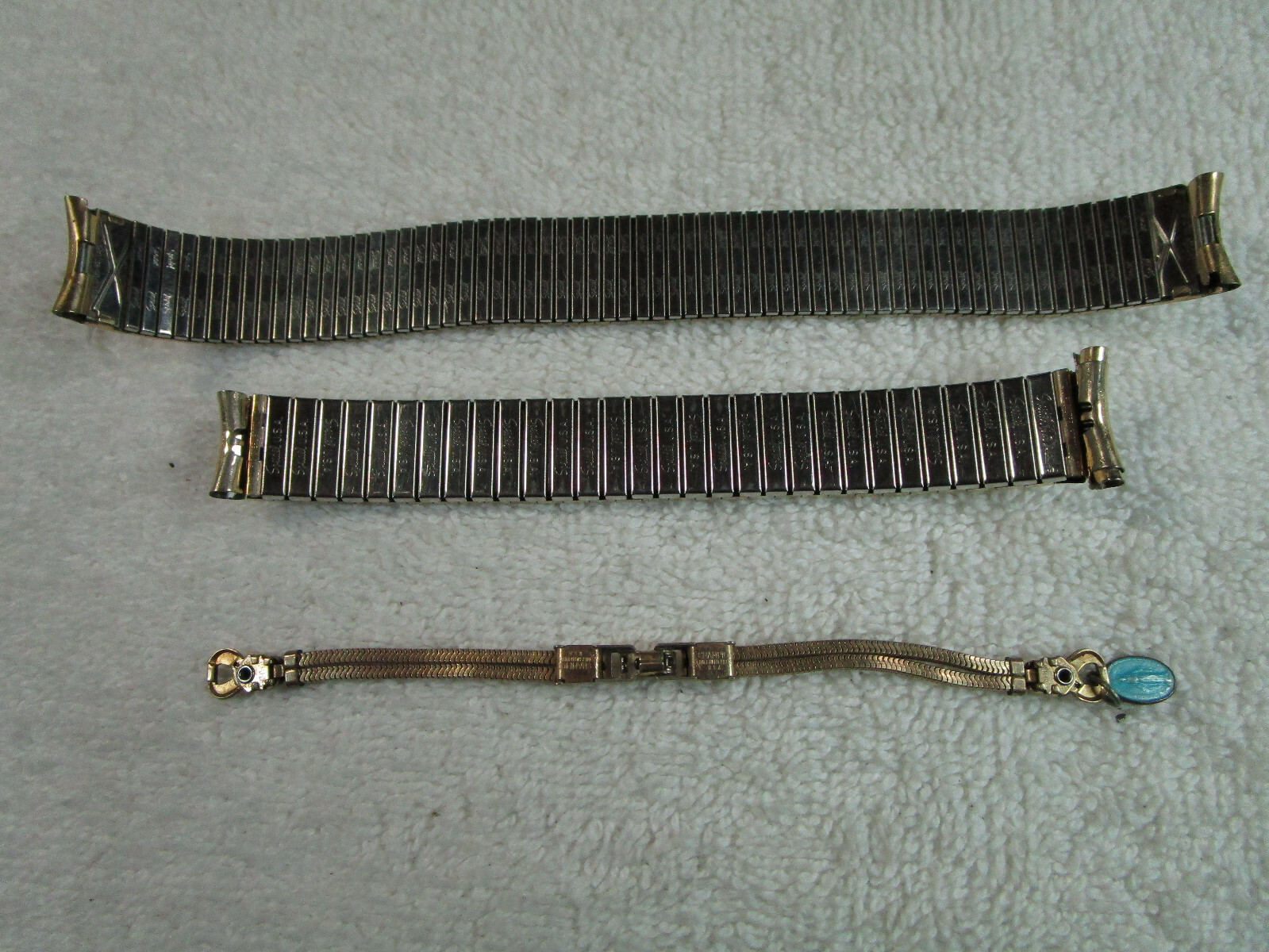 3 Lot Gold Watch Bands (See description for details) 160-54-50