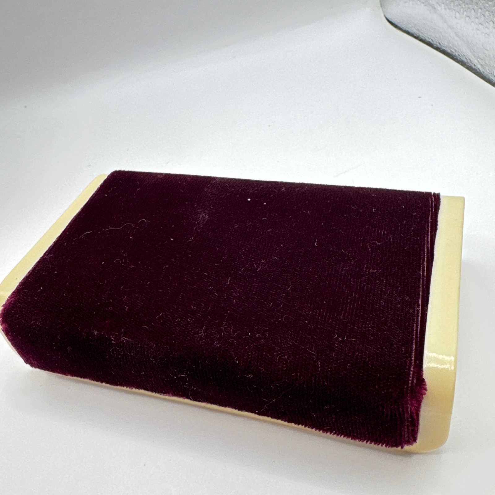 Vintage Burgundy and Celluloid Bulova Ladies Watch Case