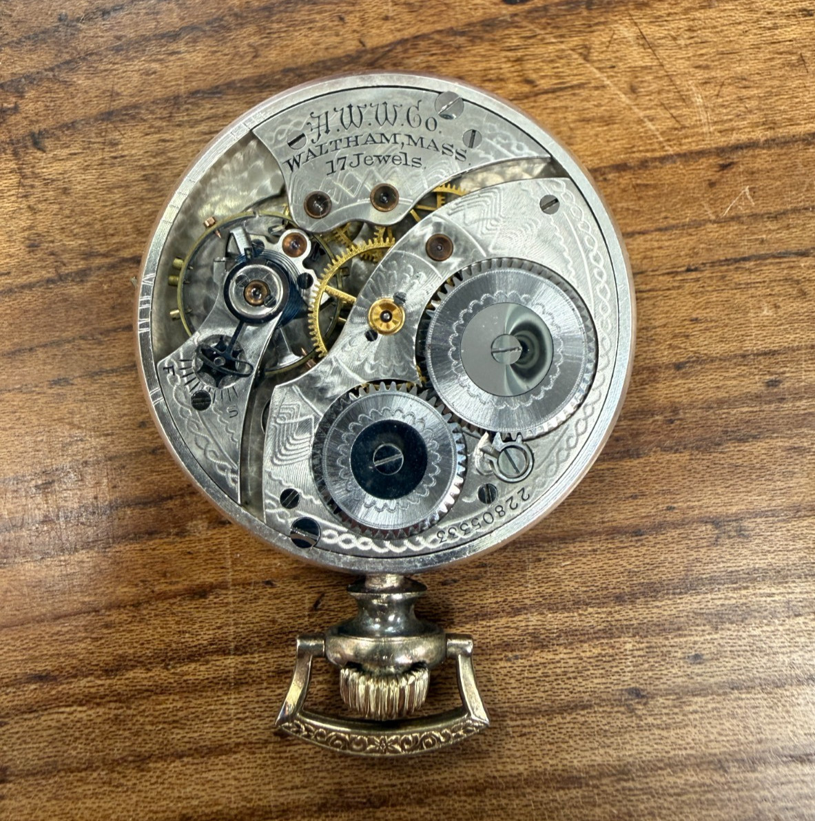 Antique 12s Waltham Grade 225 17 jewels Pocket Watch Movement For Parts