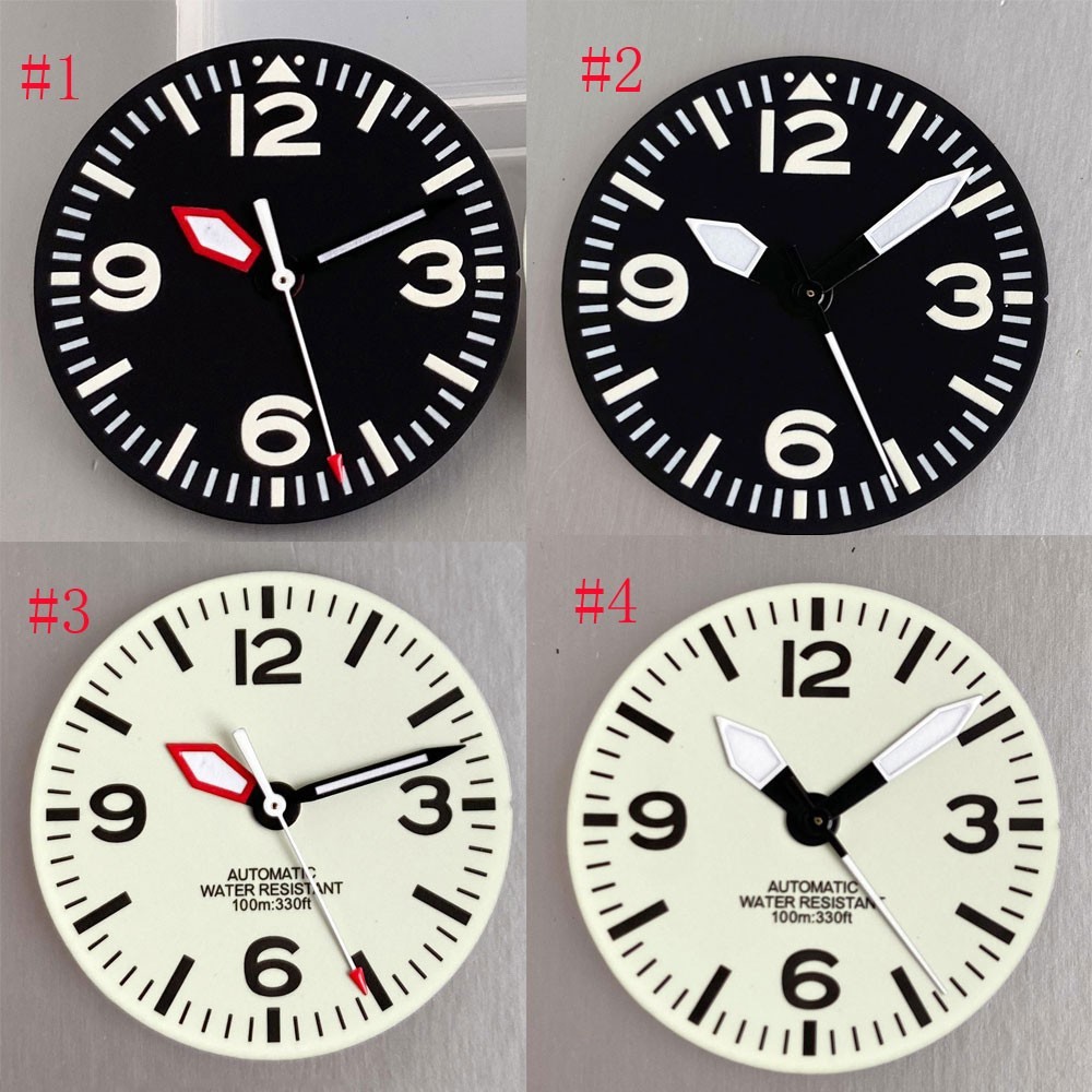 29mm Arabic Number Green Lume Watch Dial For NH35 NH36 ETA 2824 Miyota 8215 Movt