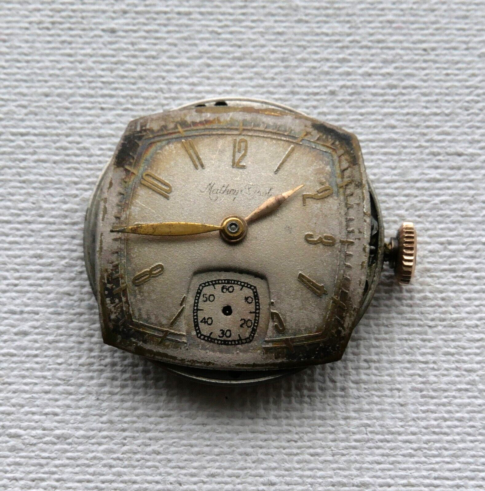VINTAGE MATHEY TISSOT WATCH CAL.162 MOVEMENT 17 JEWELS FOR PARTS
