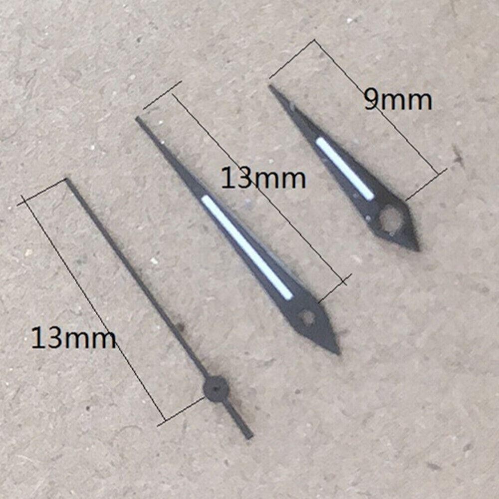 Black Trim Luminous Watch Hands for Miyota 2035 Watch Quartz Movement P1-H3-C48