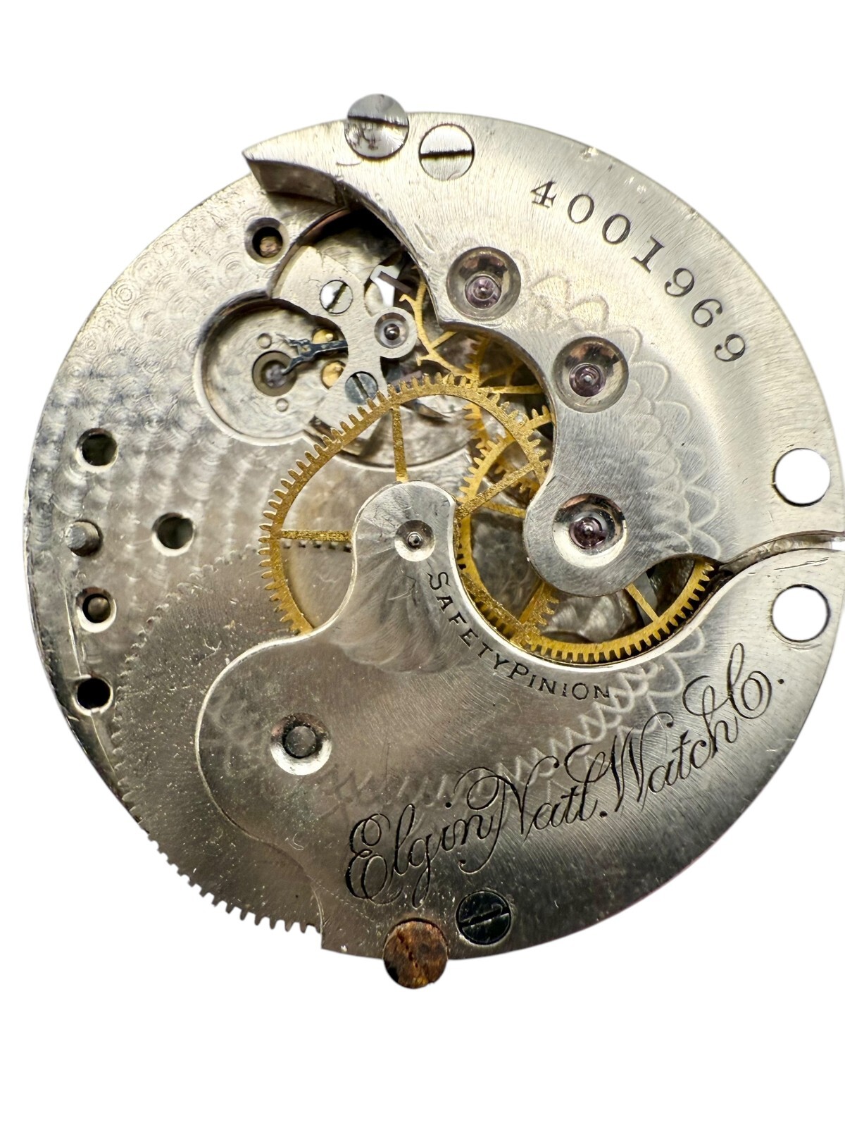 Antique 1891 0s 11j Elgin 110 Pocket Watch Movement