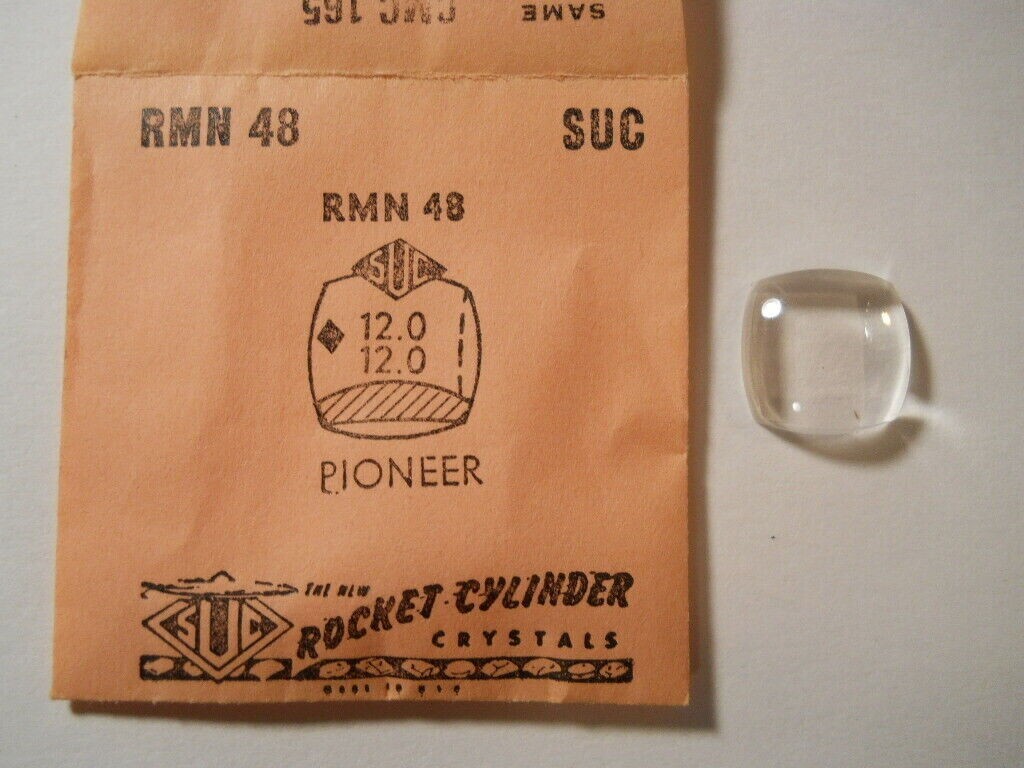 SUC RMN48 Watch Crystal Fit Pioneer – 12.0 x 12.0 mm – Replacement / Repair