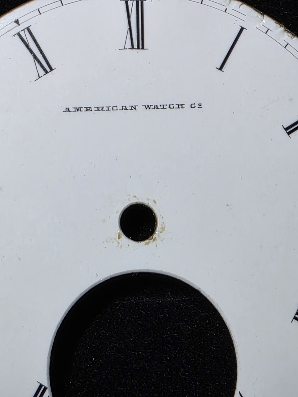 Vtg American Watch Co Pocket Watch Dial 45.71mm (P5)