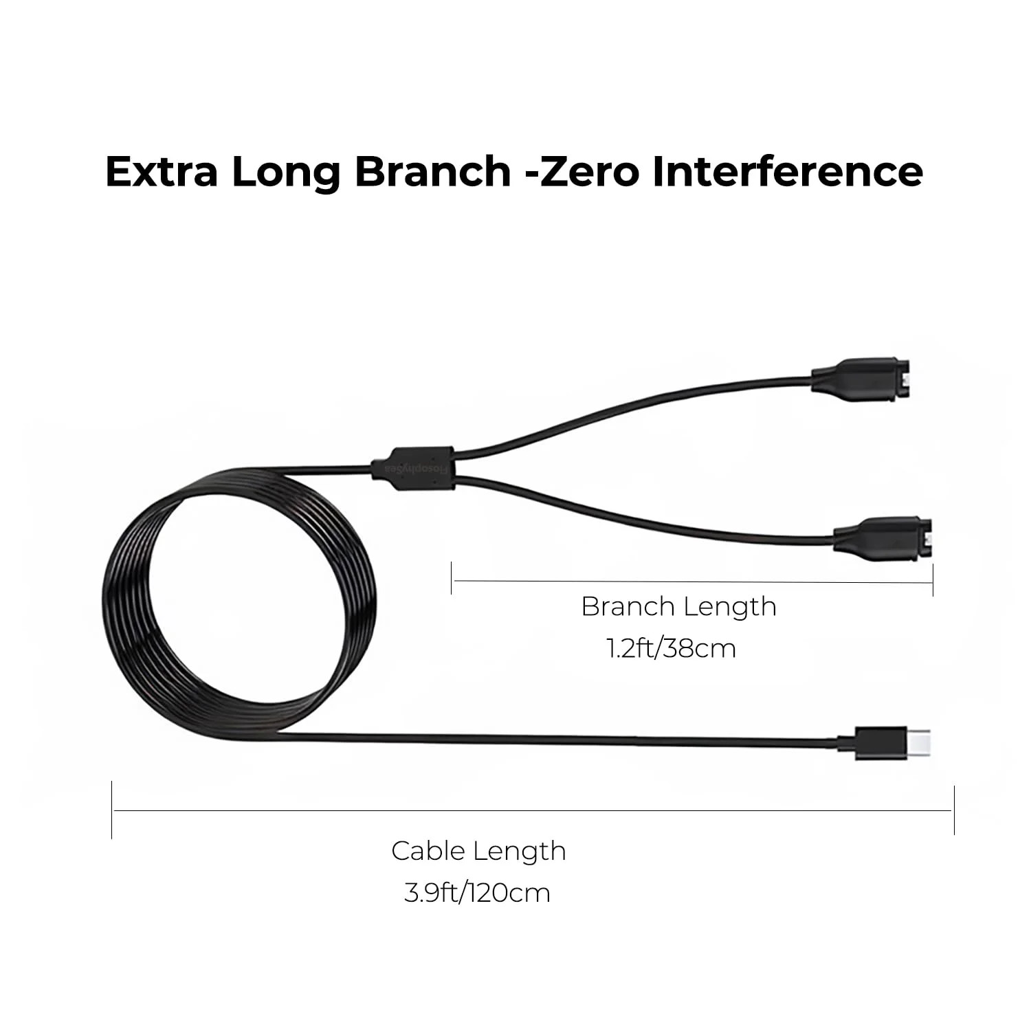 2 in1 Charger Cable for Garmin Watch USB C to Garmin Cable 3.93FT Dual Power Cor