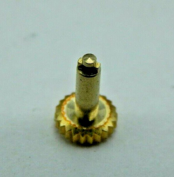 Vintage NEW OLD STOCK original Mido Crown Gold Jaune 4031 4.2mm two piece stem