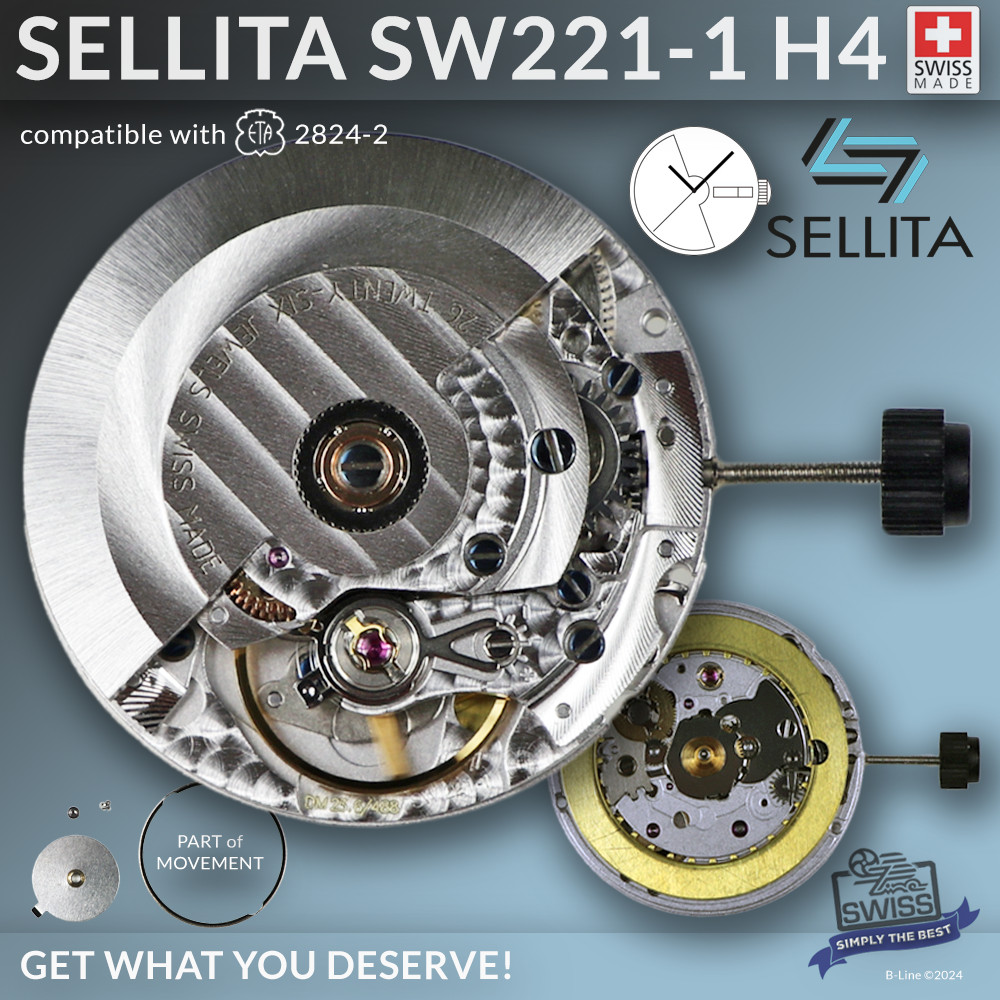 MOVEMENT SELLITA SW221-1 H4, AUTOMATIC (compatible with ETA 2824-2