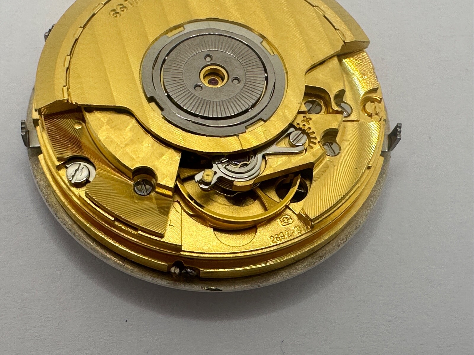 ORIGINAL GARRARD ETA 2892-A2 Movement Moonphase and Day-Date-Month Dial & Crown