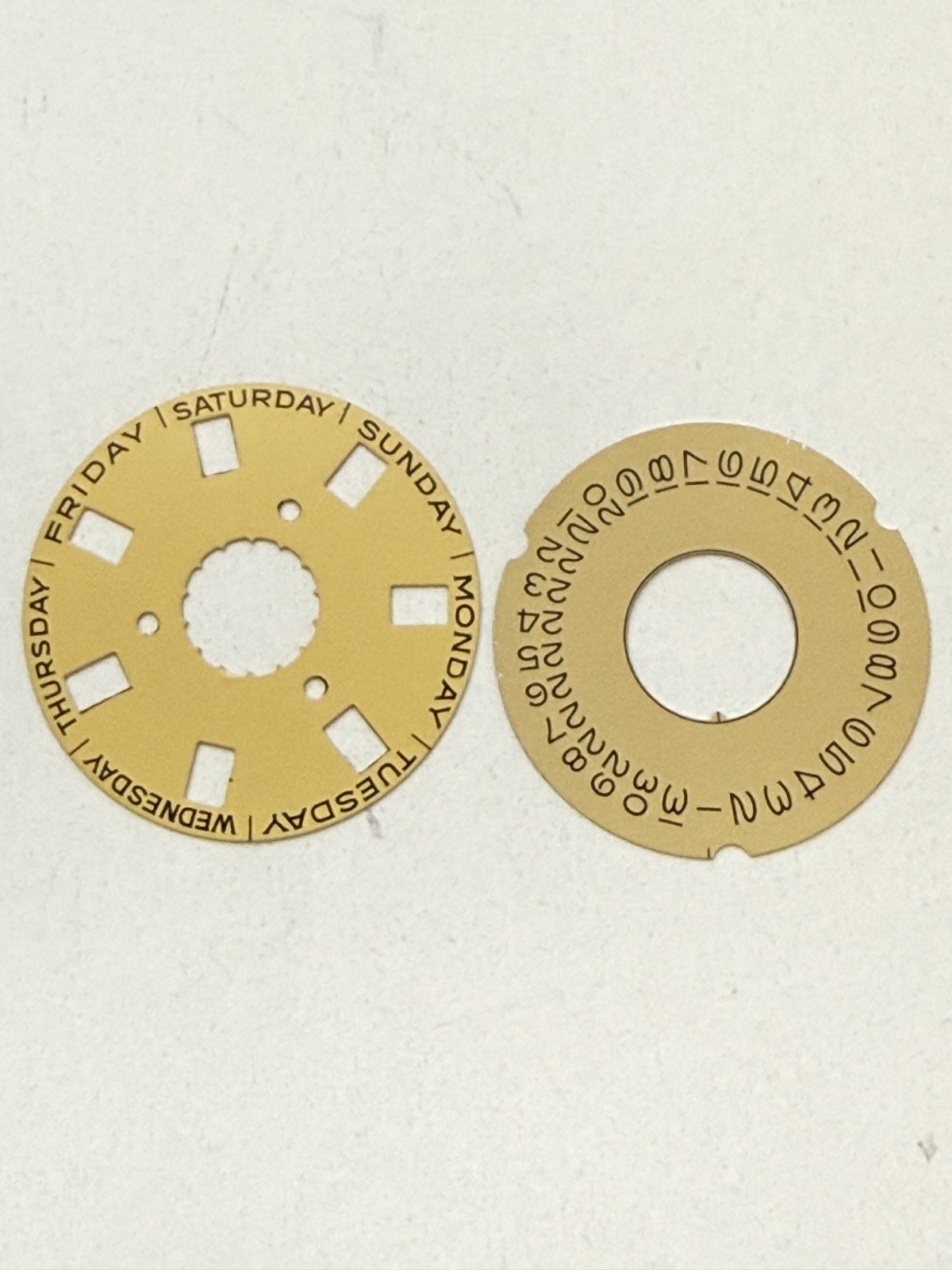 Genuine Rolex 3055 open 6 -9 Beige Day Date Disc English Model 18038 18048 18078