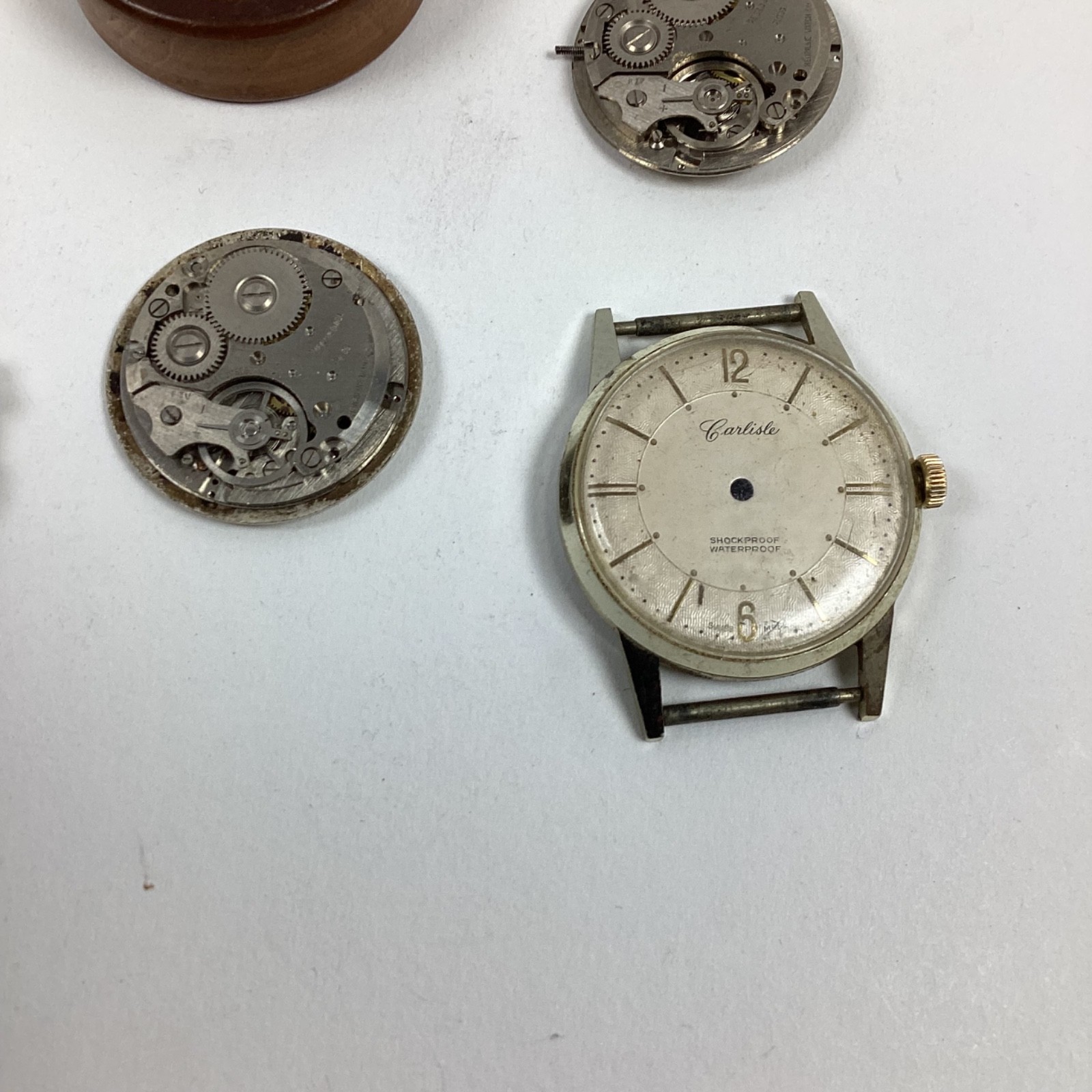 Lot Carlisle Henriline Watch Co Ebosa EB65 Swiss 1 Runs Spare Part Repair READ