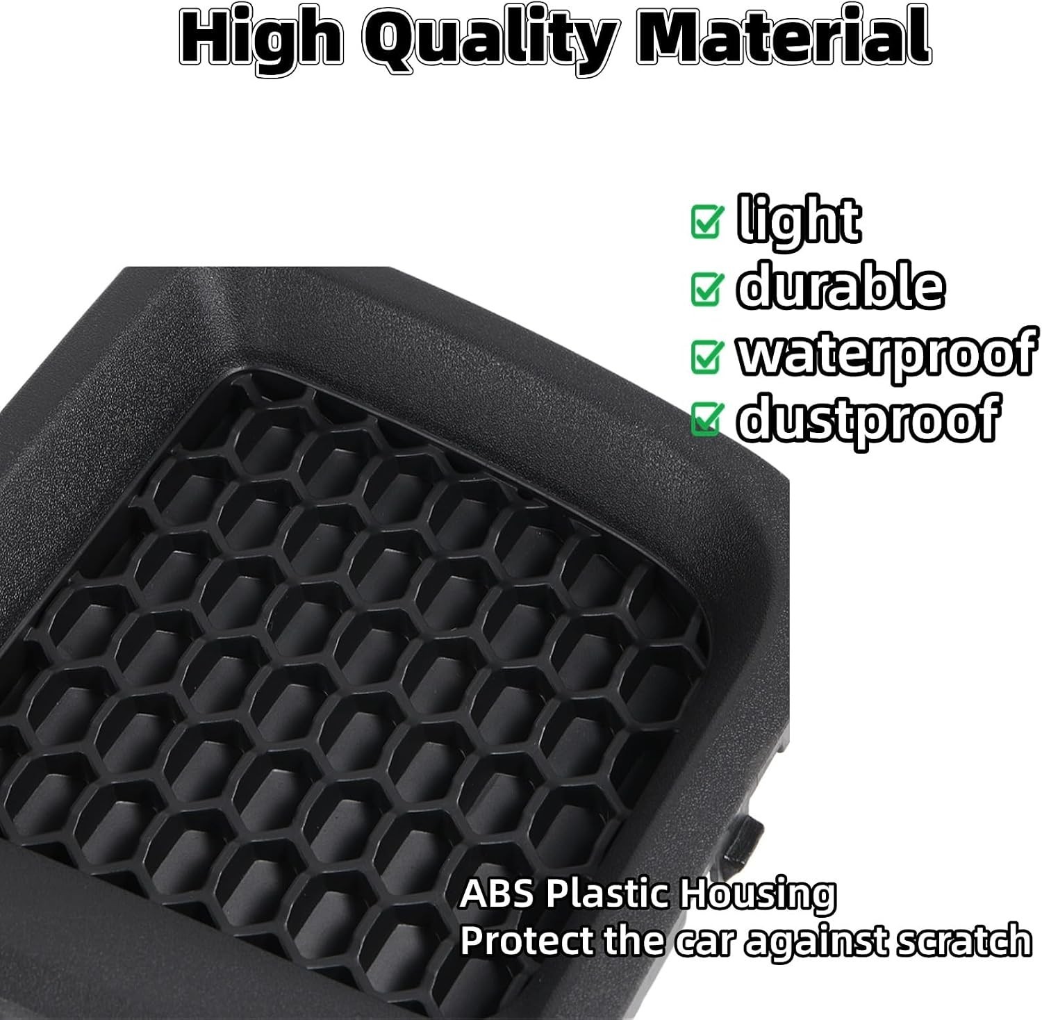 Front Bumper Grille Insert Bezel Cover Replacement (LH + RH) for Jeep Renegade 2