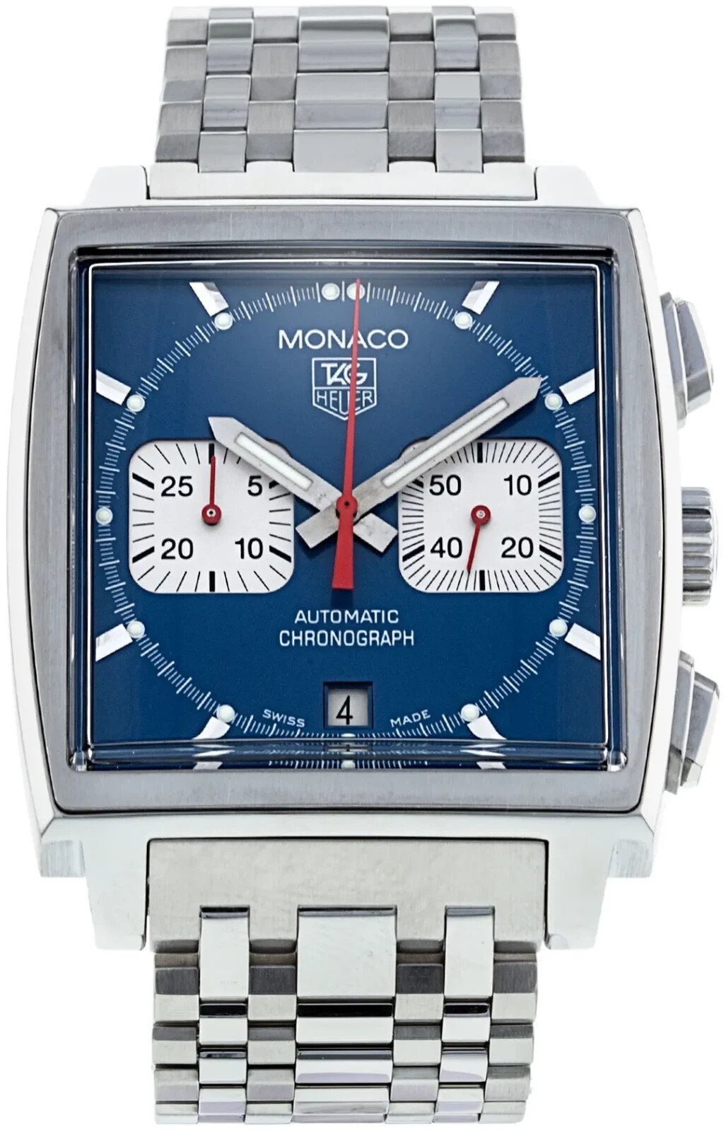 TAG Heuer Monaco blue chronograph dial plastic glass steel surround parts CW2113